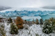 Perito Moreno in snow