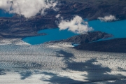 aerial view of the Upsala Glacier on Lago Argentina