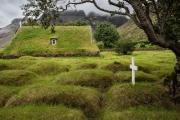 Hofskirkja church and cemetery, built 1884