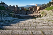 Mt. Etna from the Greek theater, Taormina