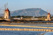 Erice seen from the Stagnone Reserve