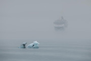 cruise ship in fog