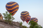 balloons shortly after lifting