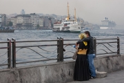 couple at the ferry landing